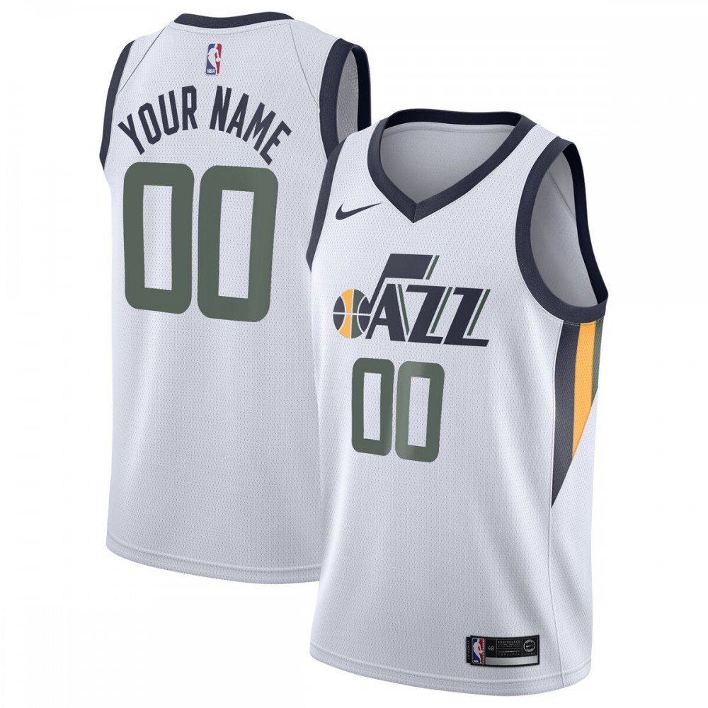 Utah Jazz 2020/21 Swingman Custom Jersey - Association Edition - White-Pro Kit Vault | Brand New 26/27 Sports Jerseys